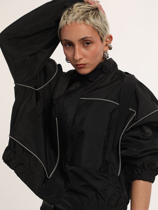 Black waterproof coat