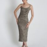 Grey suede dress