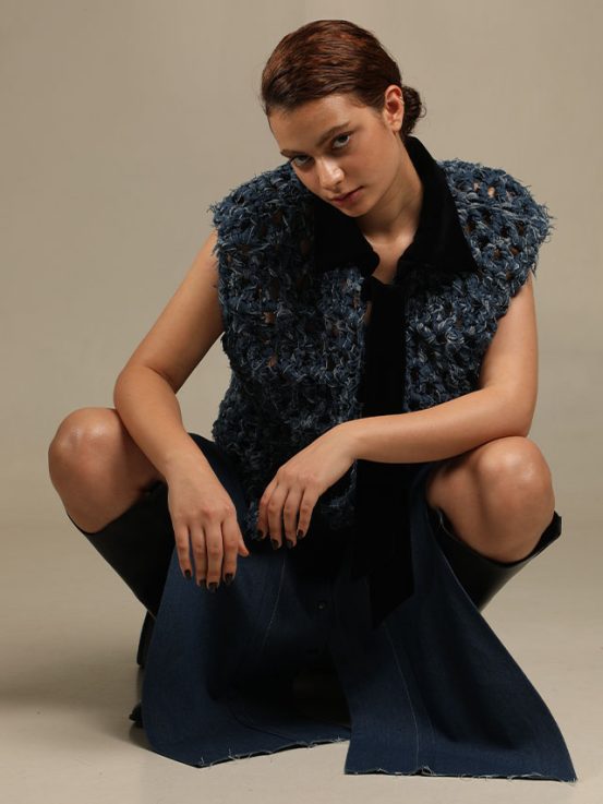 Handcrafted denim gilet