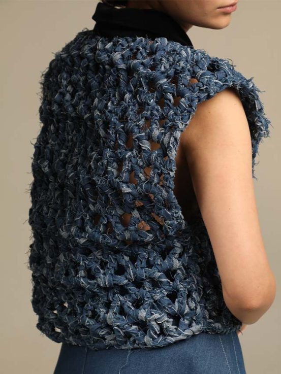 Handcrafted denim gilet