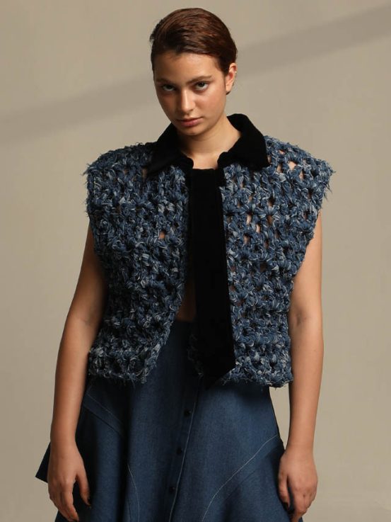 Handcrafted denim gilet