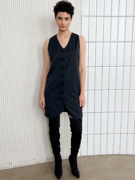 Pinstripe coat-dress