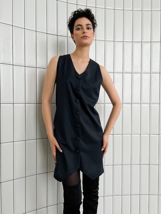 Pinstripe coat-dress