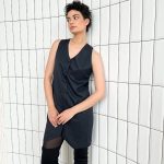 Pinstripe coat-dress