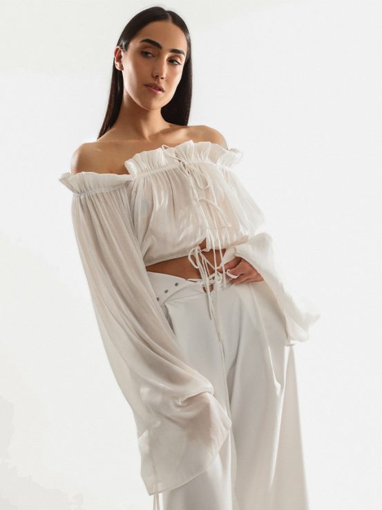 White organza blouse